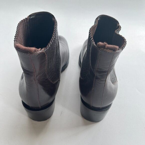 Cole Haan Dark Brown Leather Chunky Heeled Ankle‎ Riding Boots Womens Siz… - Picture 6 of 7